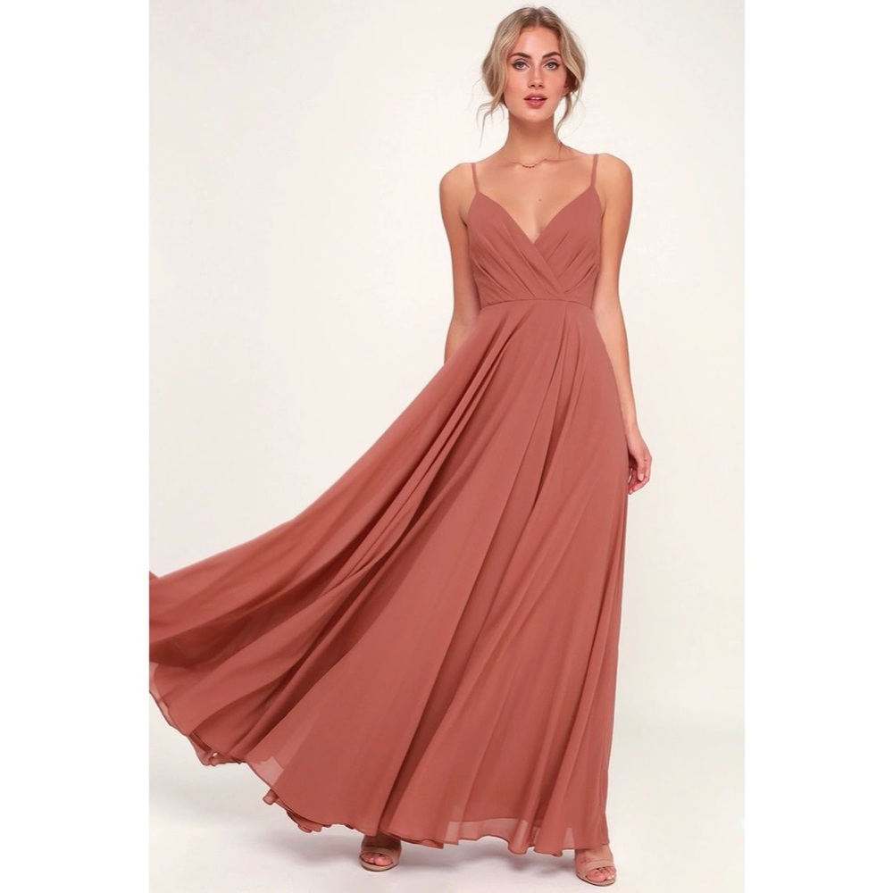 Lulus All About Love Rusty Rose Maxi Dress